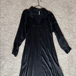 Chic Black Button-Up Dress